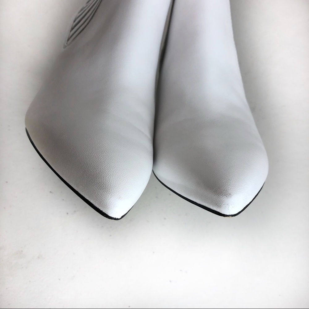 Diane Von Furstenberge white bootie shoes Sz 6.5 - Picture 5 of 8